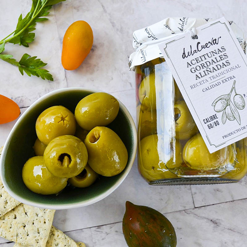 Aceitunas Gordales Aliñadas,De la Cueva