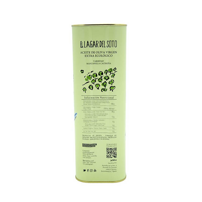 Aceite de Oliva Virgen Extra Lagar del Soto ecológico Lata, Jacoliva