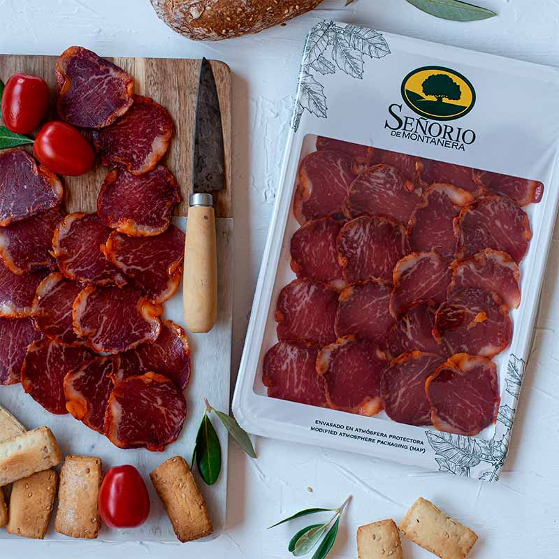 Lomo de bellota 100% ibérico, loncheado, Señorío de Montanera