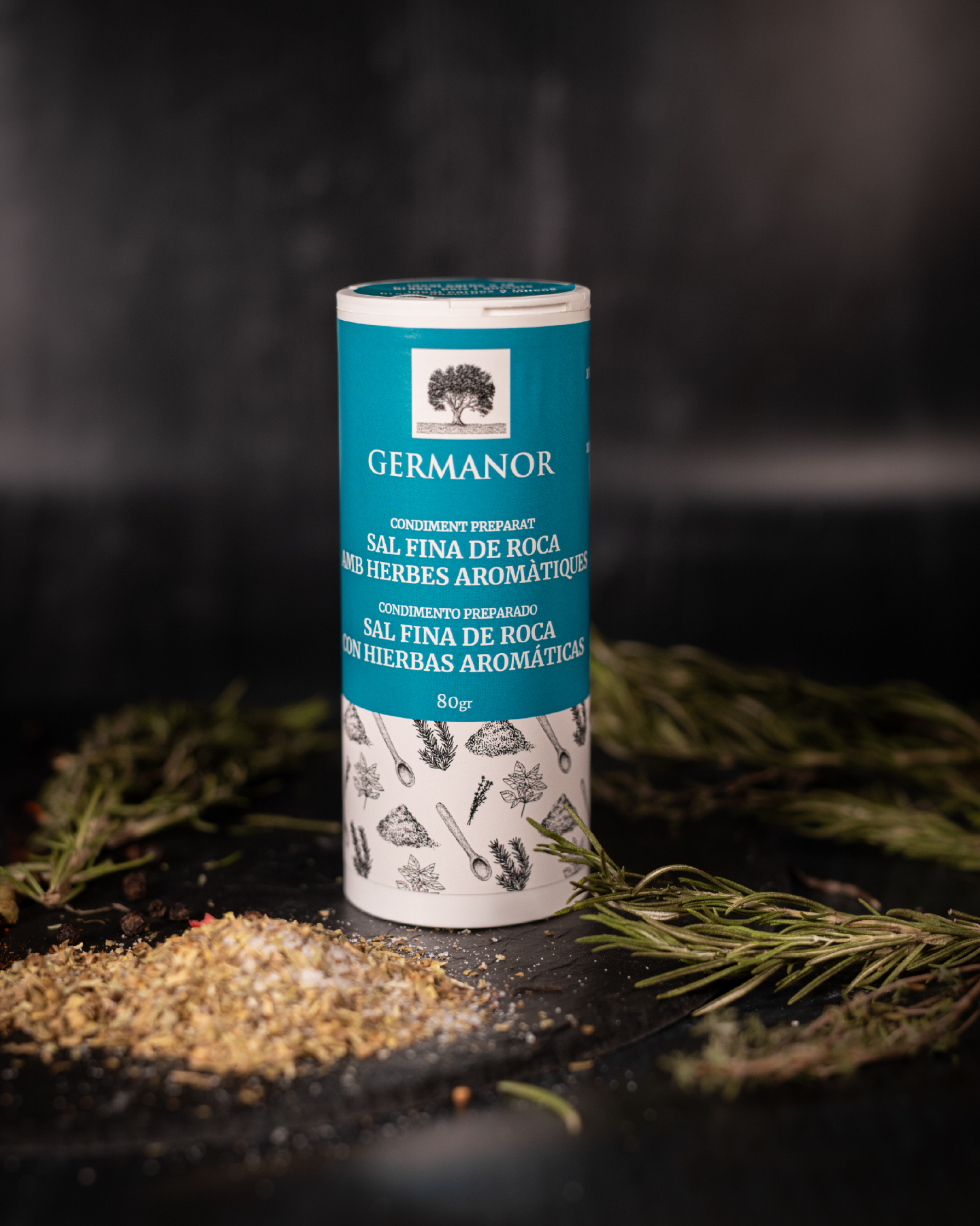 Sal Fina de Roca con Hierbas Aromáticas, Germanor