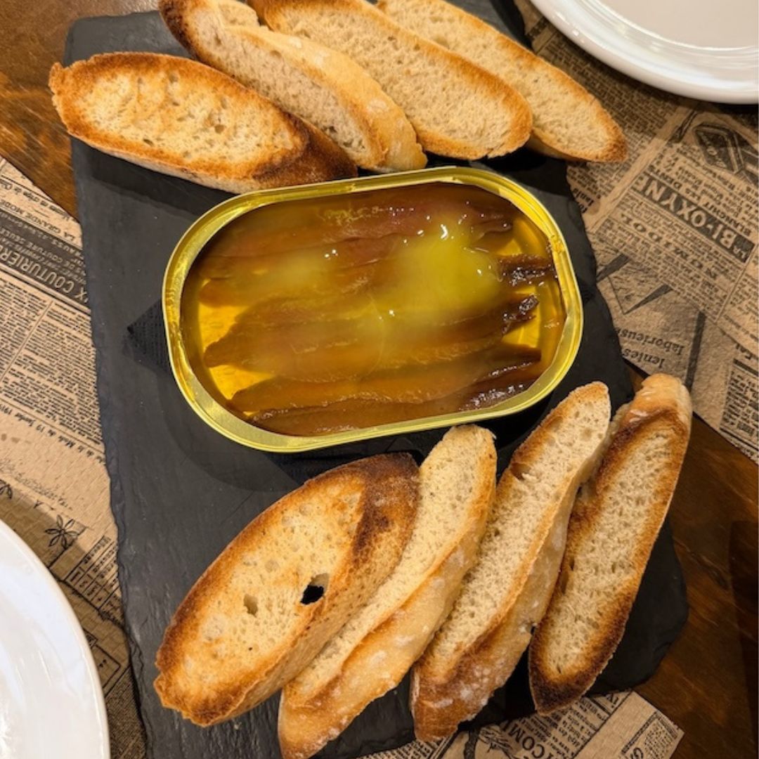 Anchoas del Cantábrico en mantequilla, Casa Santoña