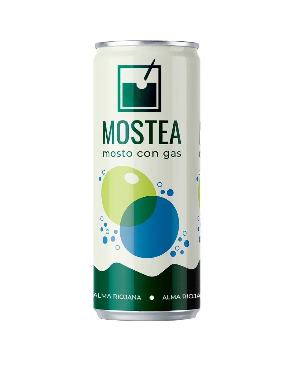 Mosto de uva  blanca con gas, Mostea