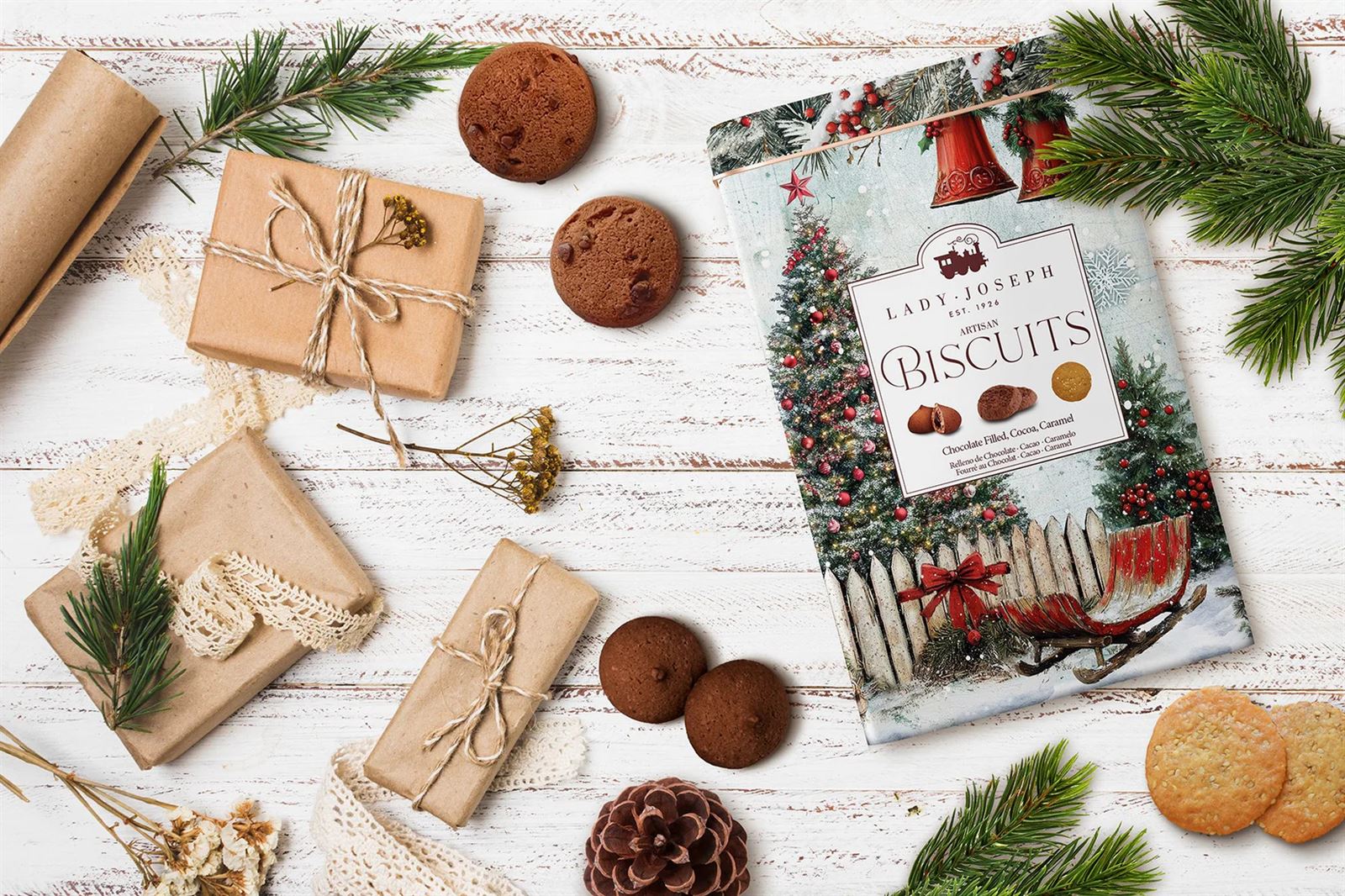 Surtido de galletas en caja metálica Navidad, Lady Joseph