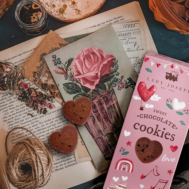 Galletas artesanas en forma de corazón, Lady Joseph (7 unidades)