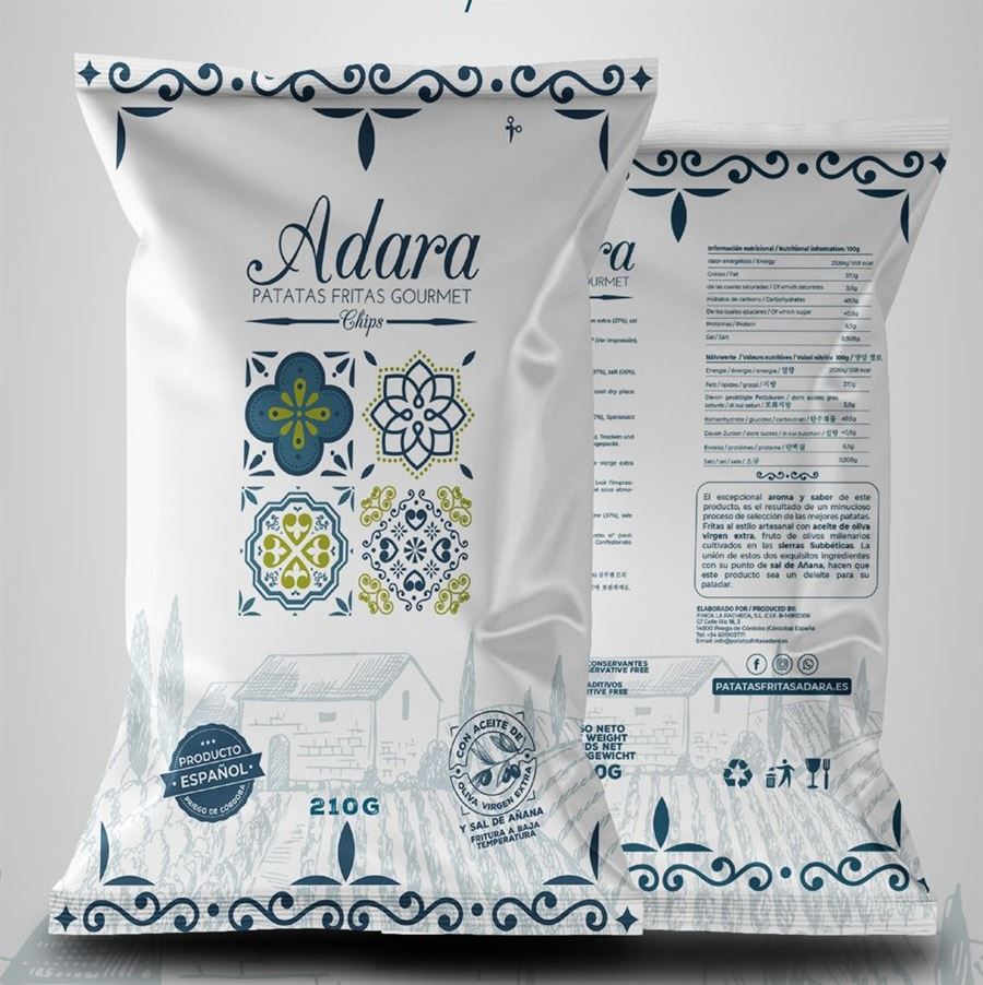 Patatas chips en Aceite de Oliva, Adara