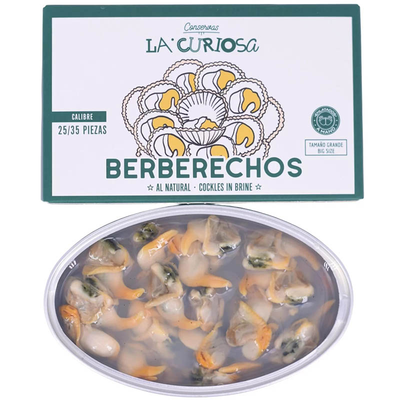 Berberechos al natural 40-50 piezas, La Curiosa