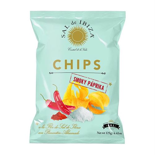 Patatas Chips “Smoky Paprika” 125g, Sal de Ibiza (3 unidades)