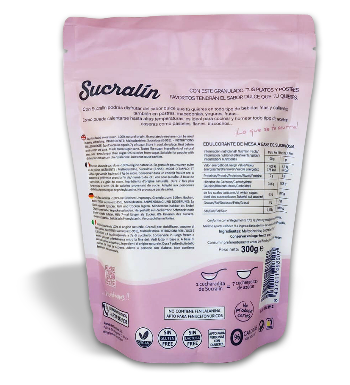 Sucralín granulado  300 gr Familiar Formato Farma