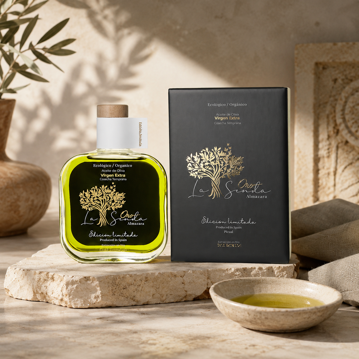 Aceite de Oliva Virgen Extra Cosecha Temprana ecológico, Edición Limitada,  Oro La Senda