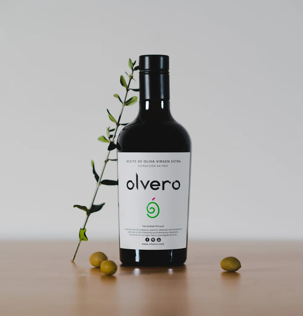 AOVE Picual Ecológico 500 ml Frutado Intenso Jaén, Olvero