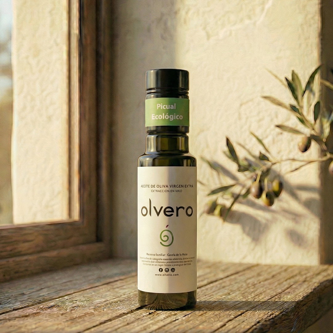 AOVE Picual Ecológico 100 ml Frutado Intenso Jaén, Olvero