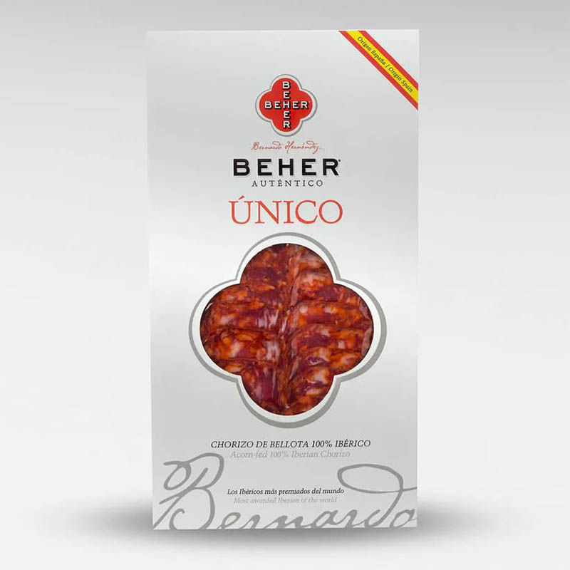 Chorizo loncheado 100% Ibérico Bellota Único, BEHER
