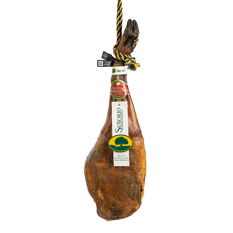 Paleta 100% raza ibérica, pata negra, D.O.P. Dehesa de Extremadura, Señorío de Montanera