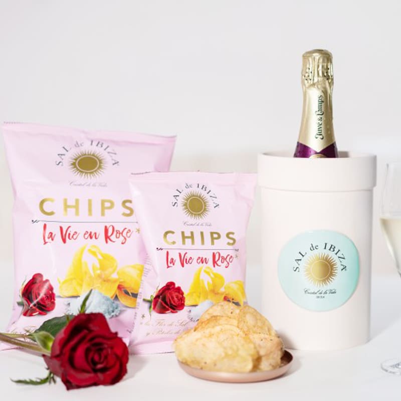 Patatas Chips La Vie en Rose, Sal de Ibiza 125g (3 unidades)