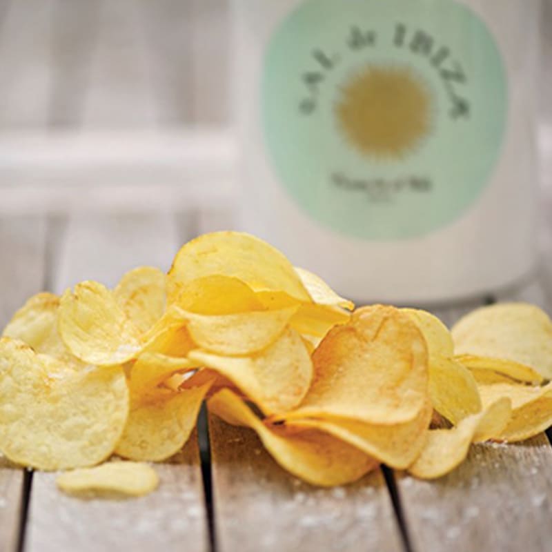 Patatas Chips Flor de Sal, Sal de Ibiza 45g (6 unidades)