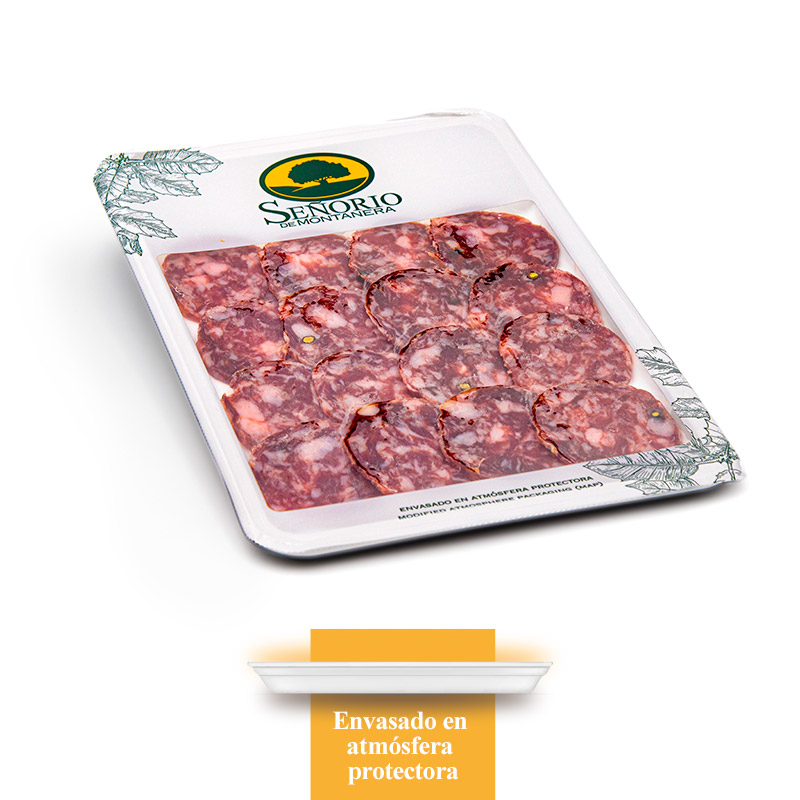 Salchichon de bellota 100% ibérico, loncheado Señorío de Montanera