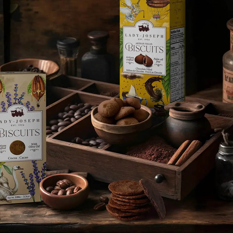 Galletas artesanas de cacao extra crujientes, Lady Joseph (7 unidades)