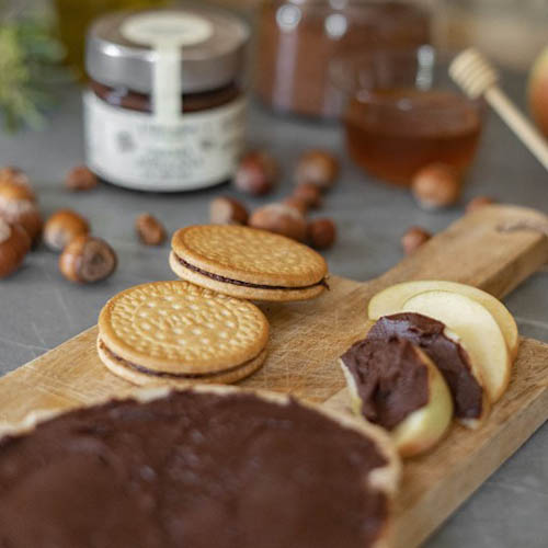 Crema de avellanas con miel y cacao, Alemany1879