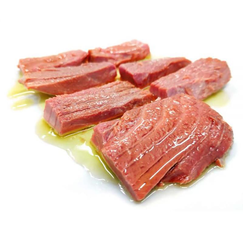 Ventresca de Atún rojo de Almadraba en AOVE ecológico. El Ronqueo