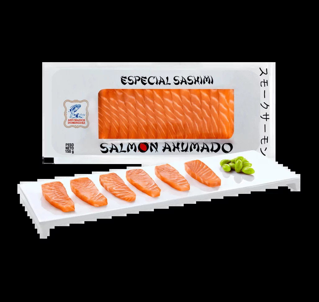 Sashimi de Salmón Ahumado 150 g, Ahumados Dominguez