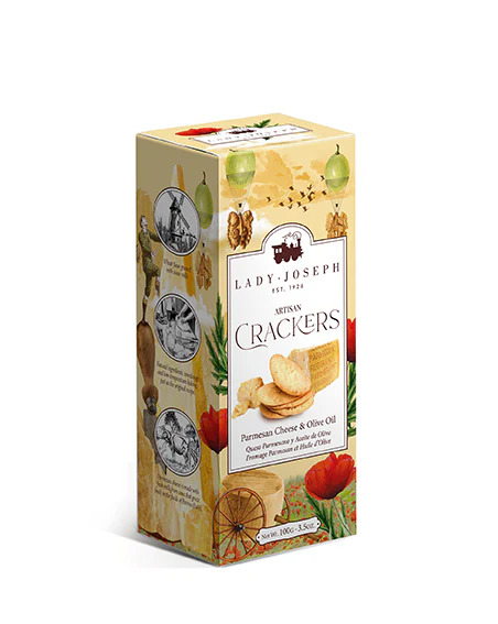 Crackers veganos artesanos con aceite de oliva y hierbas aromáticas, Lady Joseph
