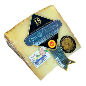 Queso Manchego D.O., etiqueta Platinum 18 meses Ojos del Guadiana