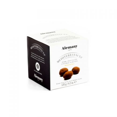 Almendra Marcona recubierta de chocolate negro, Alemany1879