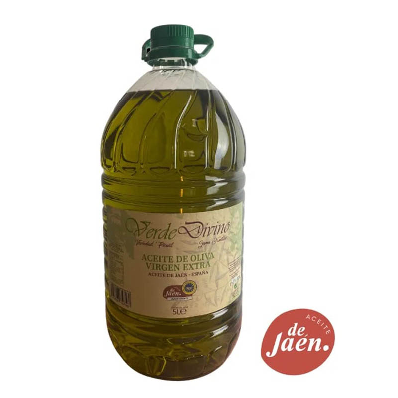 Aceite de Oliva Virgen Extra Picual de 5 litros , Verde Divino