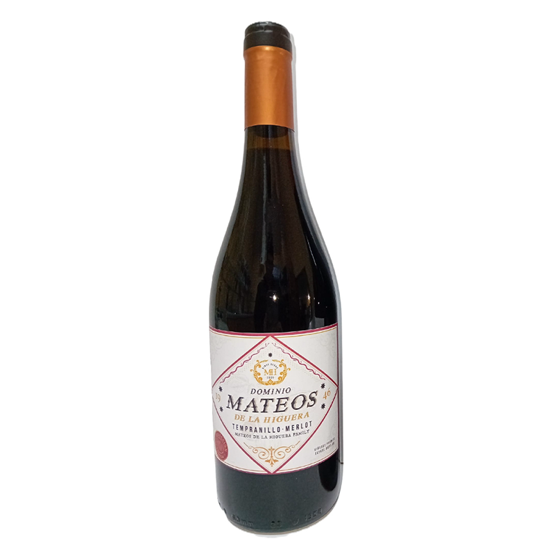 Vino tinto, tempranillo-merlot roble Dominio Mateos de la Higuera, Bodega Vega Demara