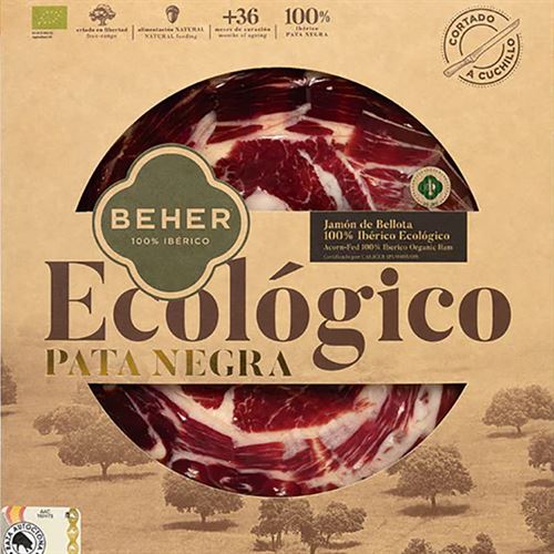 Jamón  Cebo de Campo ecológico 100% Ibérico loncheado , Beher
