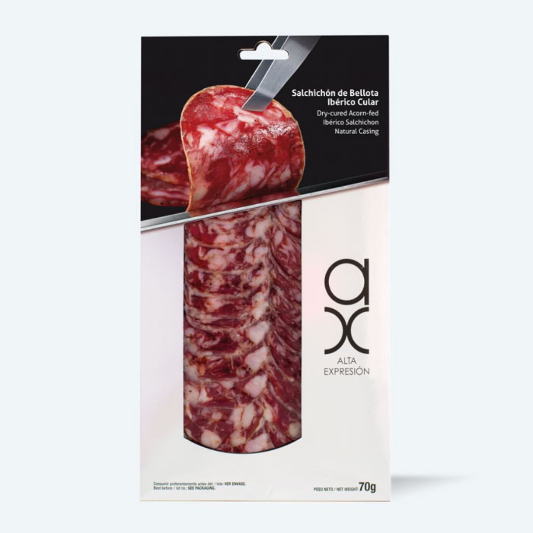 Salchichón de Bellota 100% Ibérico Cular Alta Expresión loncheado, COVAP