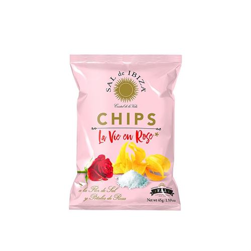 Patatas Chips La Vie en Rose, Sal de Ibiza 45g (6 unidades)