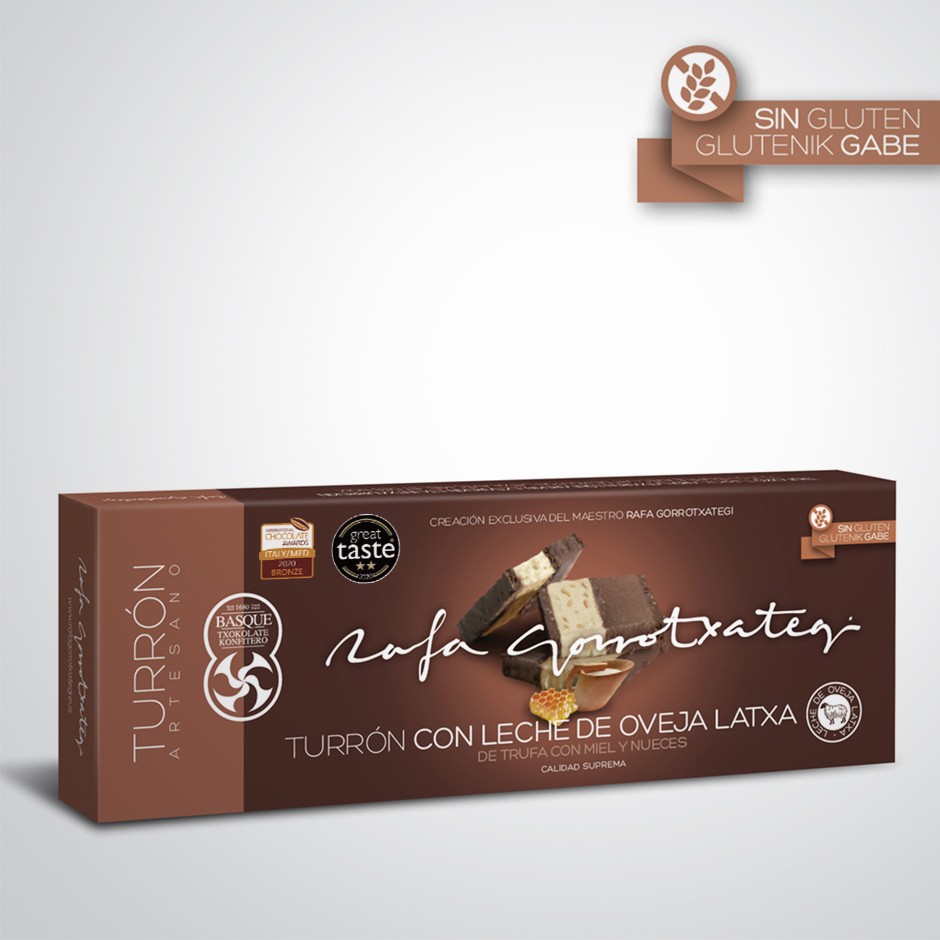 Turrón con leche de oveja latxa, trufa, miel y nueces, Rafa Gorrotxategi