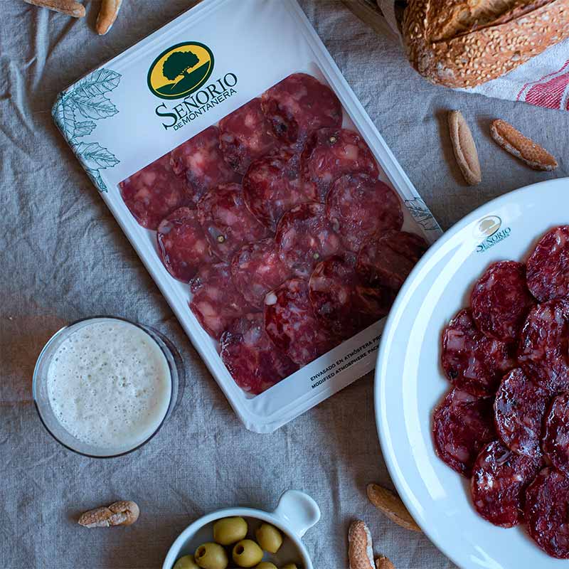Salchichon de bellota 100% ibérico, loncheado Señorío de Montanera
