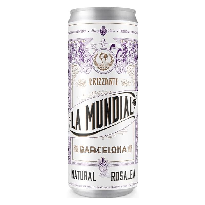 La Mundial Barcelona, latas Natural Rosalea  Frizzante