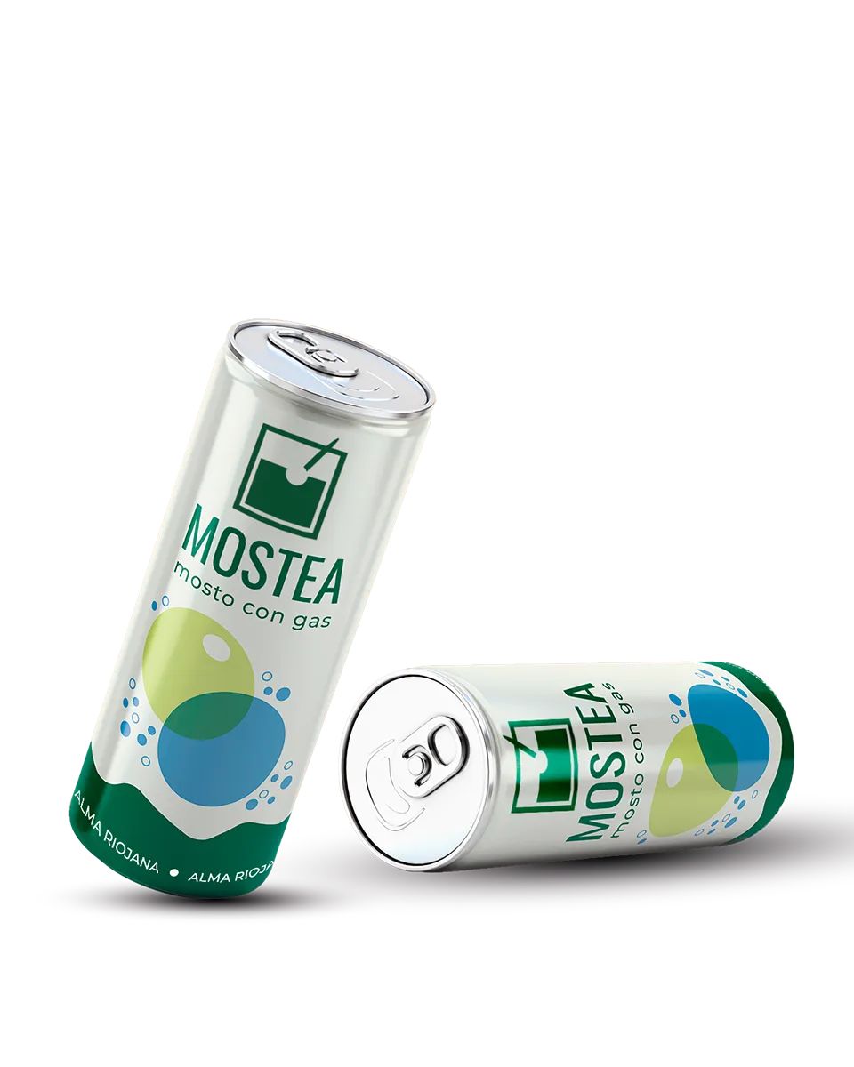 Mosto de uva  blanca con gas, Mostea
