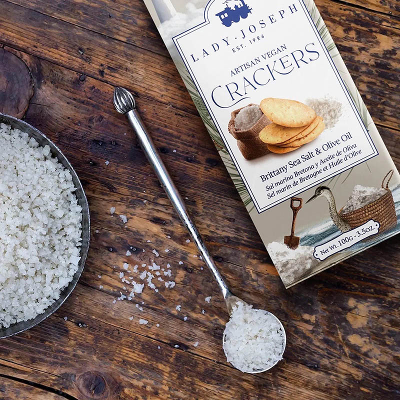 Crackers artesanos de Sal Marina de Guérande  y Aceite de Oliva, Lady Joseph (7 unidades)