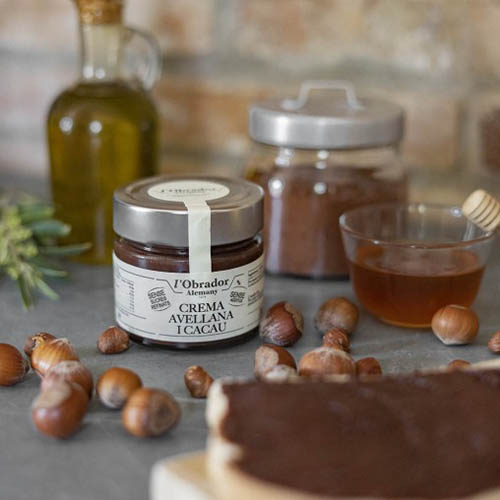 Crema de avellanas con miel y cacao, Alemany1879