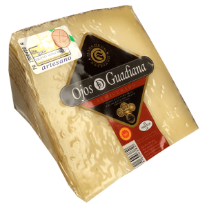 Queso manchego D.O., leche cruda semicurado, Ojos del guadiana