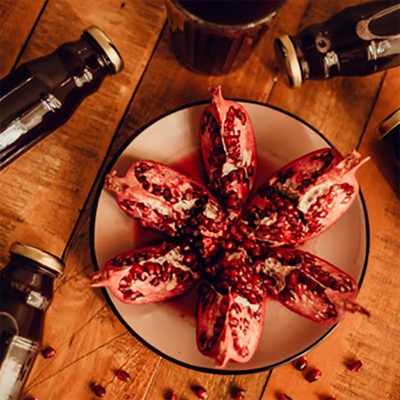 Pomegranate juice, nature's best-kept secret.