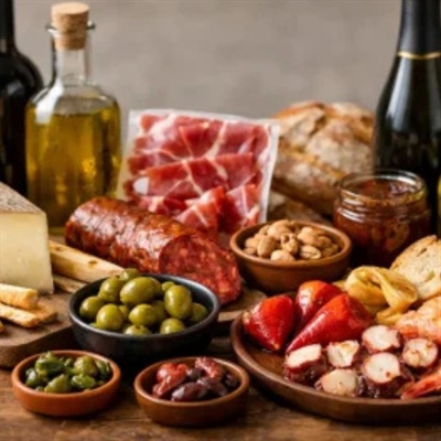Example of an ideal Spanish gourmet gift basket