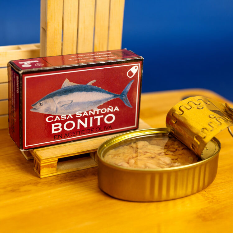 Bonito in olive oil - opened can
