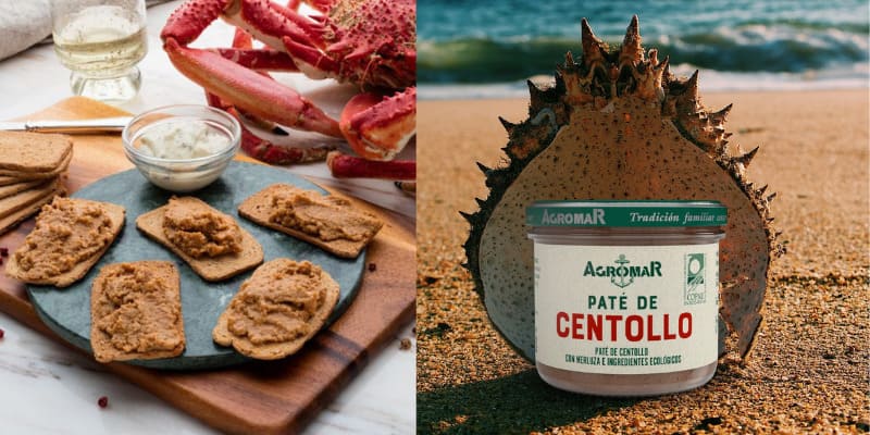 Pâté de centollo avec ingrédients biologiques, Agromar