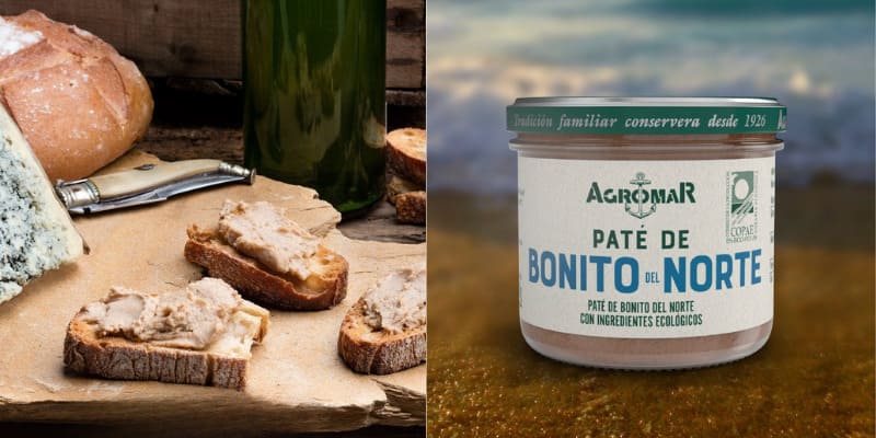 Pâté de Bonite du Nord avec ingrédients biologiques, Agromar