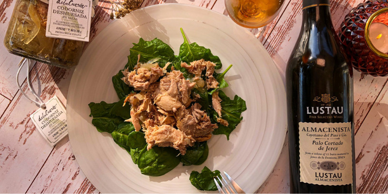 Caille désossée en sauce, De la Cueva